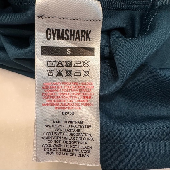 GYMSHARK High Waisted Training /Bike Shorts in Teal Size SMALL NWOT - Picture 5 of 9